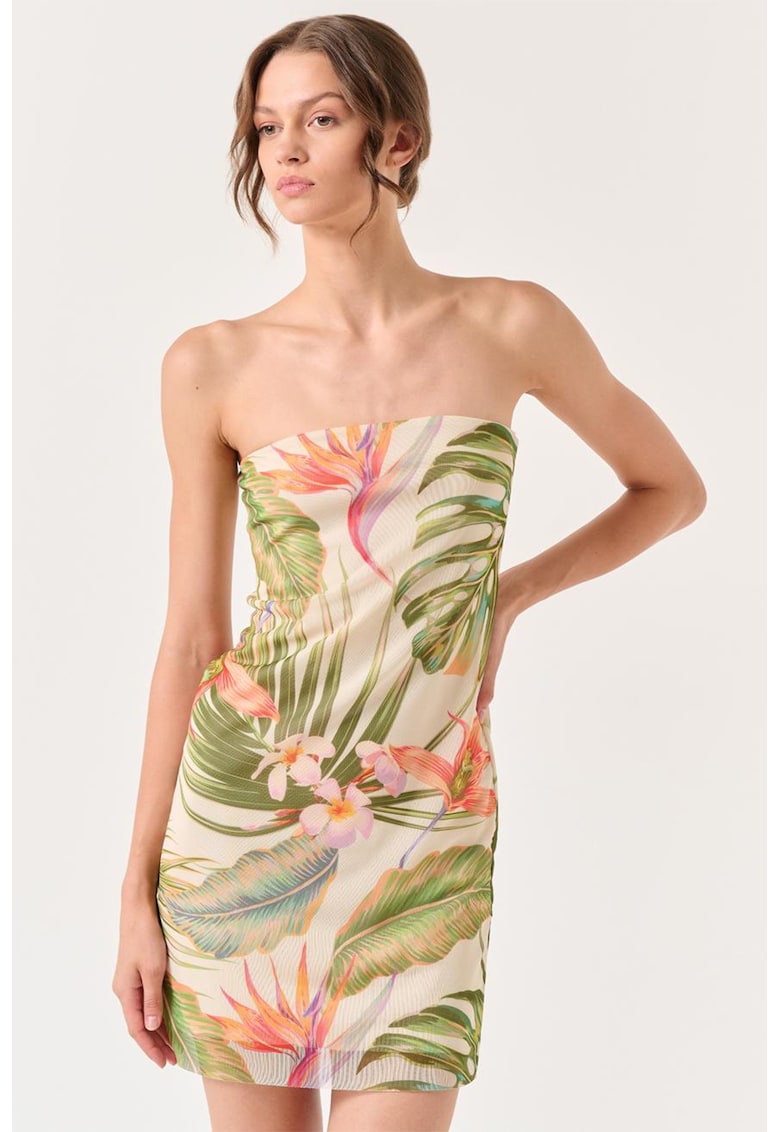 Rochie mini cu imprimeu tropical