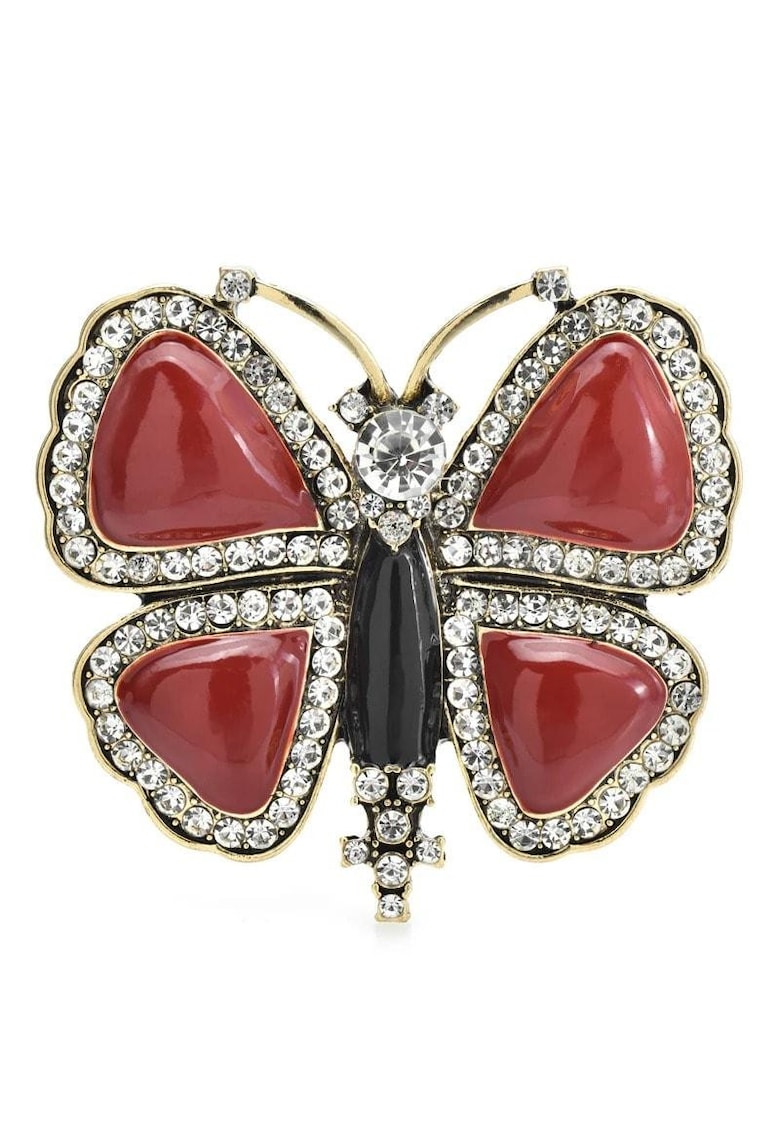 Brosa aurie - forma de fluture - cu pietre - Riina C3