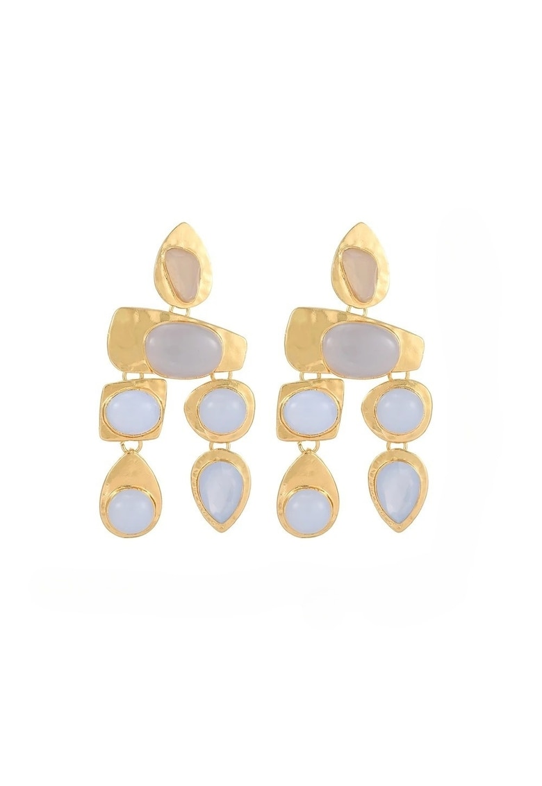 Cercei aurii - masivi - cu pietre - Roy C2