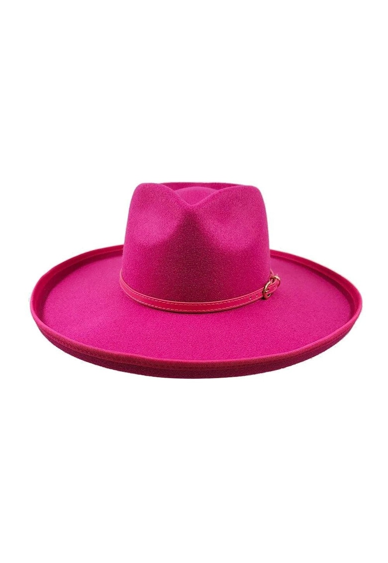 Palarie dama - cu bor lat - roz fucsia - Pricilla Palarie dama - cu bor lat - roz fucsia - Pricilla