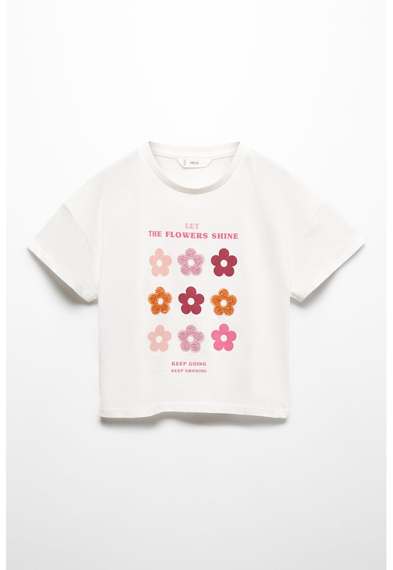 Tricou cu imprimeu floral Flores