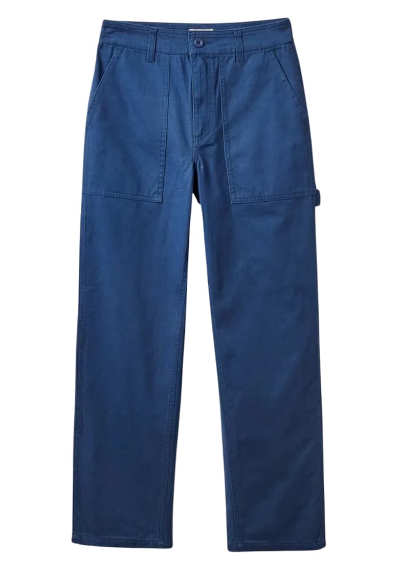 Pantaloni dama -  Bumbac - Albastru - Pantaloni dama -  Bumbac - Albastru -