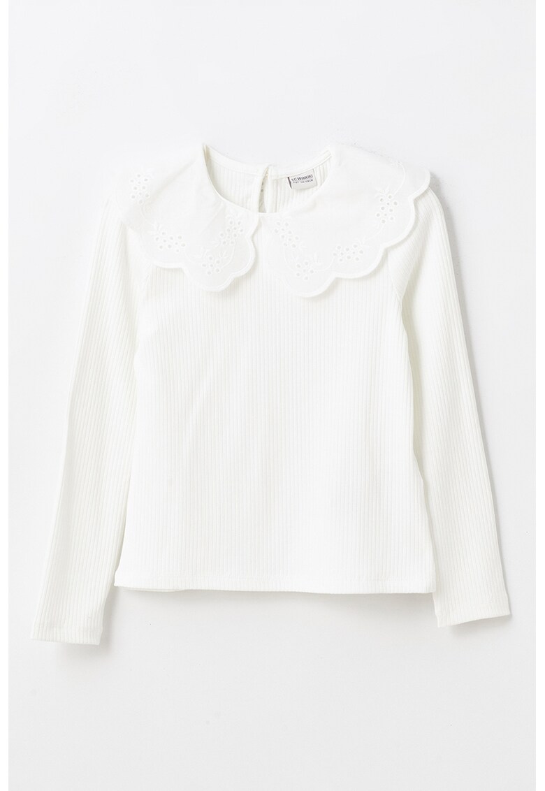 Bluza striata cu guler baby-doll