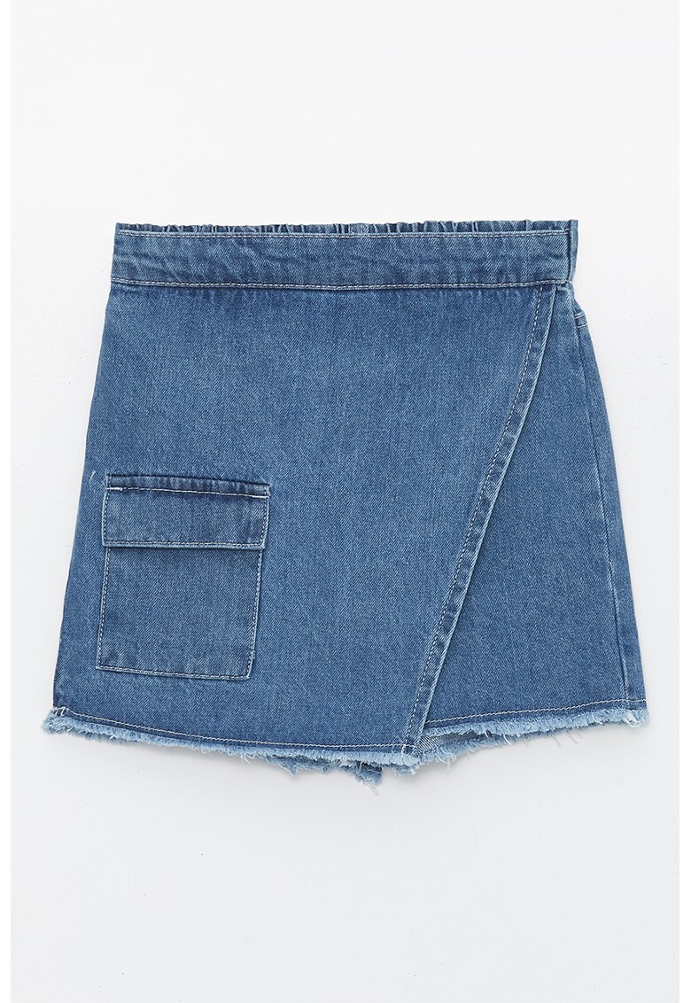 Fusta-pantalon cu banda elastica in talie