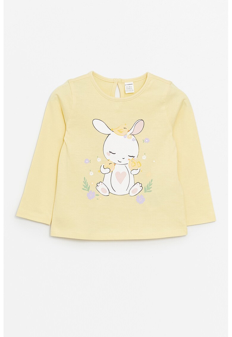 Bluza din bumbac cu imprimeu cu iepure