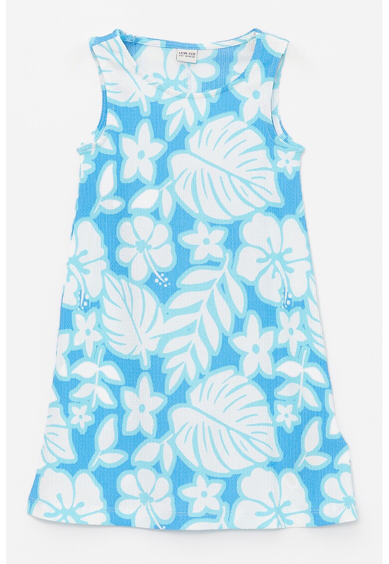 Rochie fara maneci cu imprimeu