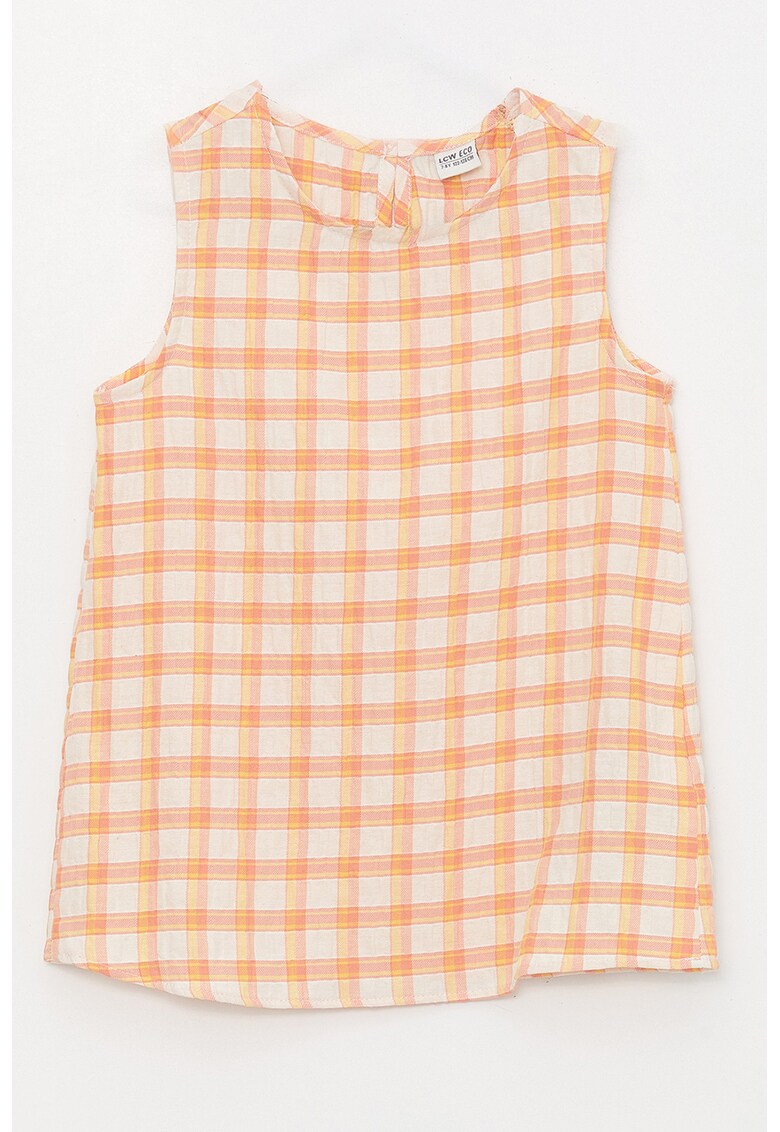 Bluza fara maneci in carouri
