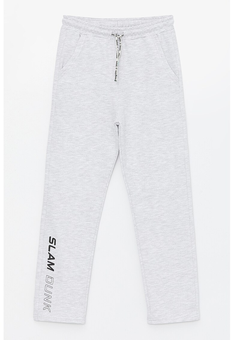 Pantaloni de trening cu detaliu text