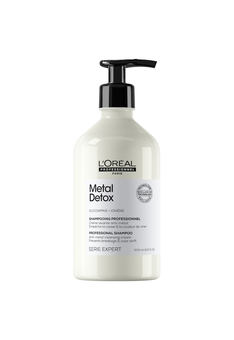 Sampon L'Oréal Professionnel Serie Expert Metal Detox actioneaza impotriva ruperii parului si mentine culoarea