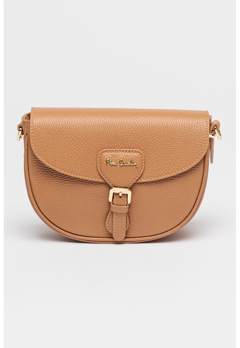 Geanta crossbody de piele cu clapa