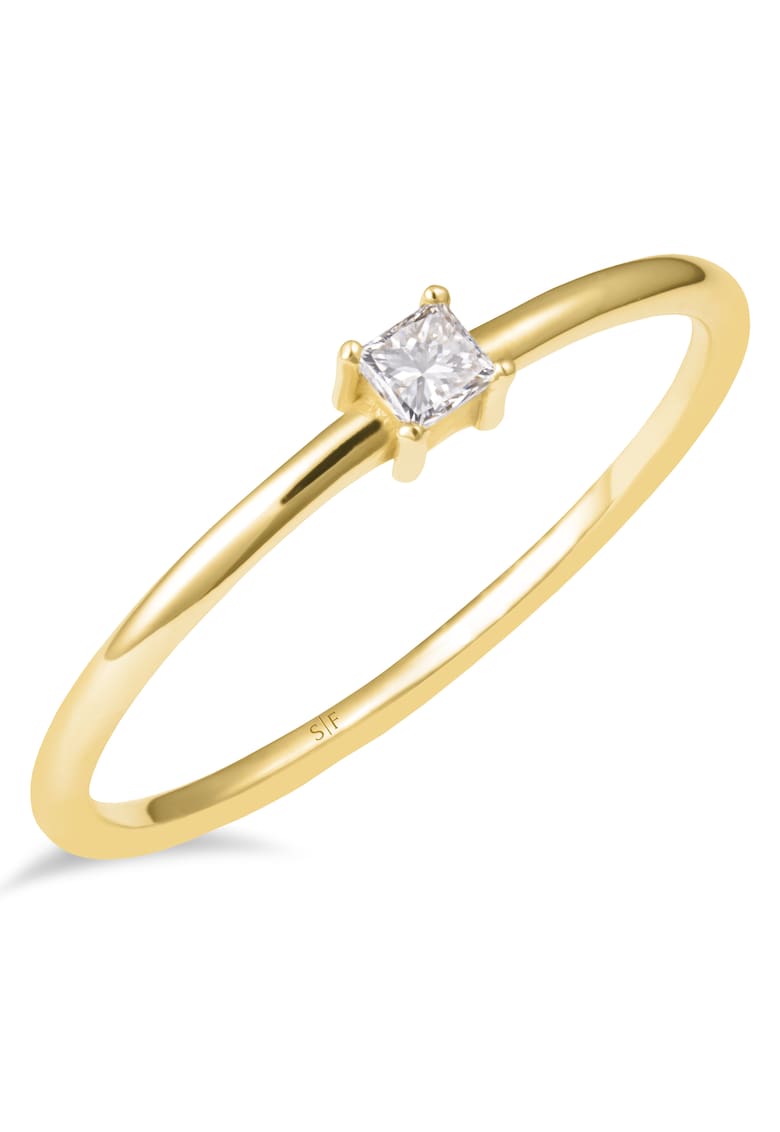 Inel Skopje Aur Galben - 14K - Diamante de 0.09 Carate