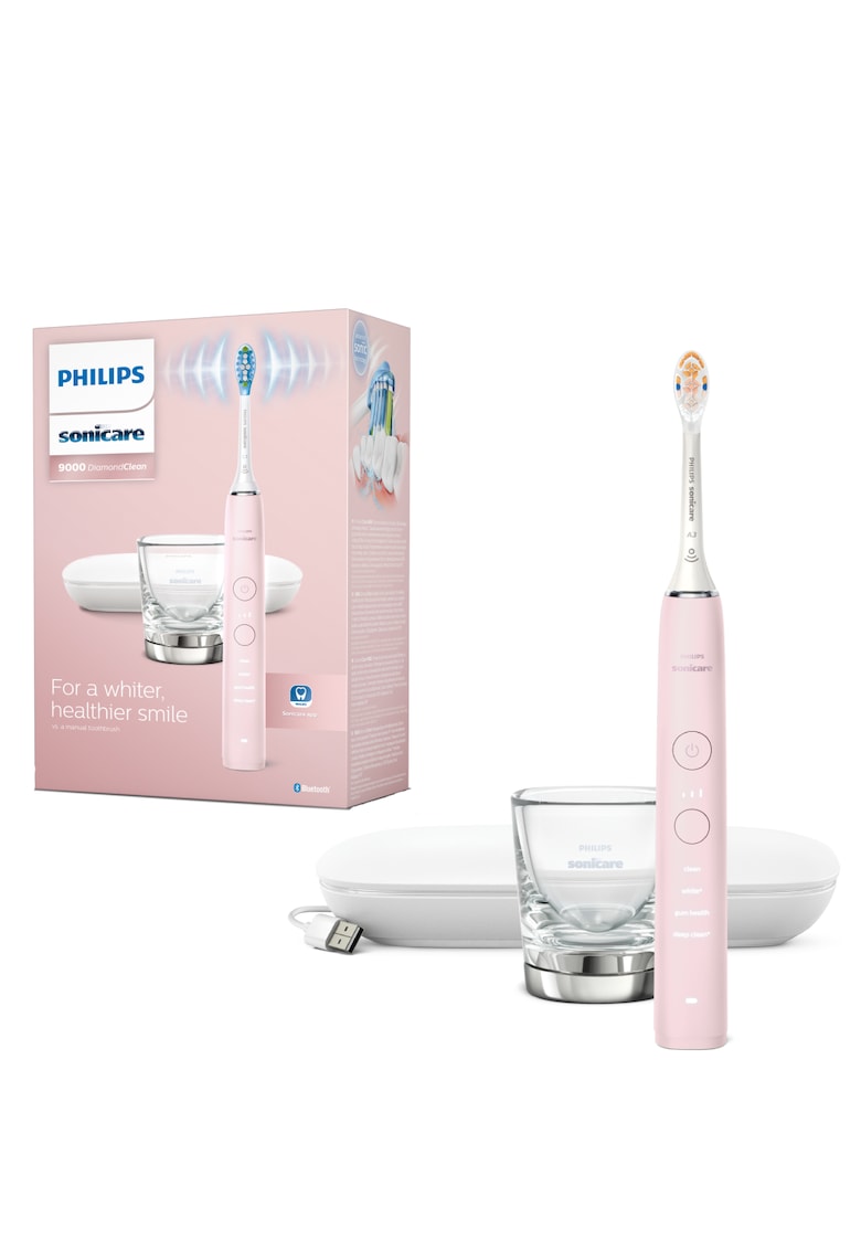 Periuta electrica sonica DiamondClean - 4 moduri de curatare - 3 intensitati - roz
