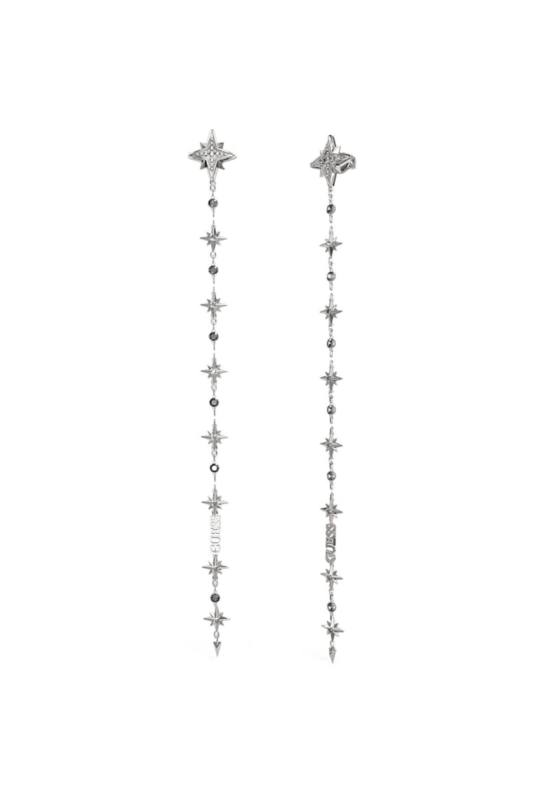 Cercei In The Sky stud lung cu stele si cristale JUBE03325JWRHT-U - Argintiu