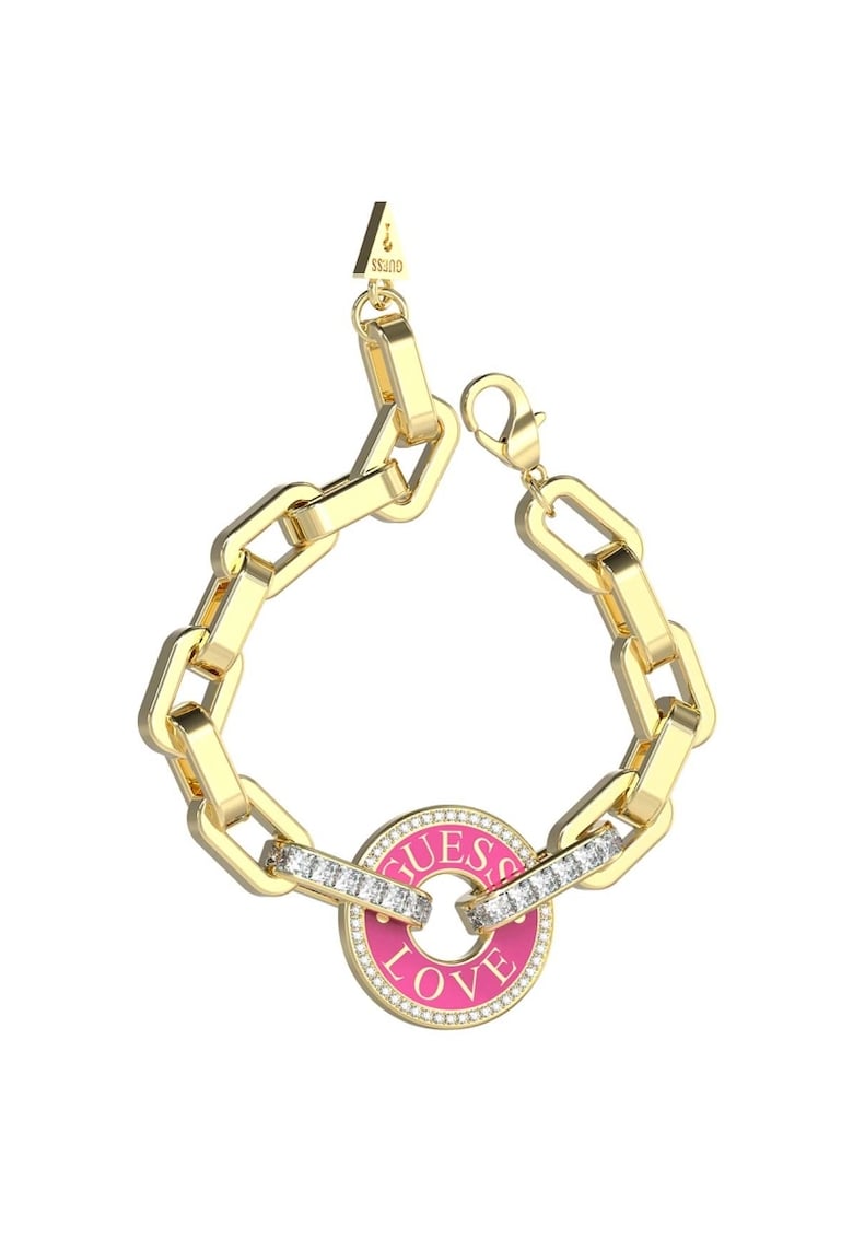 Bratara Love Guess paperclip cu email si cristale JUBB04076JWYGFC-S - Auriu