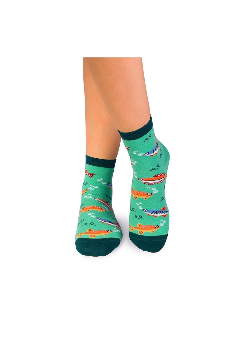 Sosete scurte peste glezna bumbac organic Sealife Pesti Menta