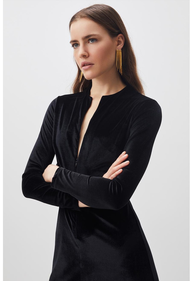 Rochie midi de catifea