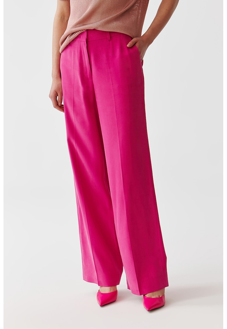 Pantaloni cu croiala ampla Masda - Fucsia