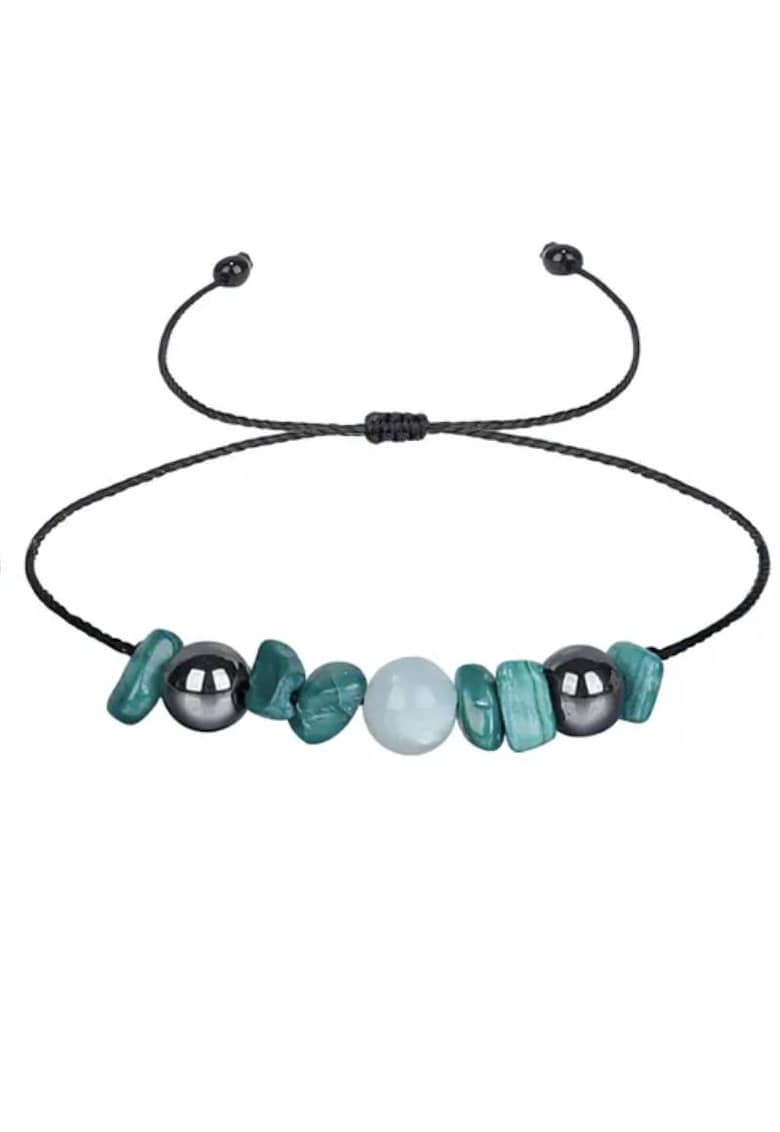 Bratara snur Believe You Can - din cristale de Malachit - Hematit si Amazonit