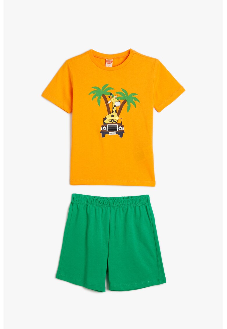 Set de tricou si pantaloni scurti de bumbac