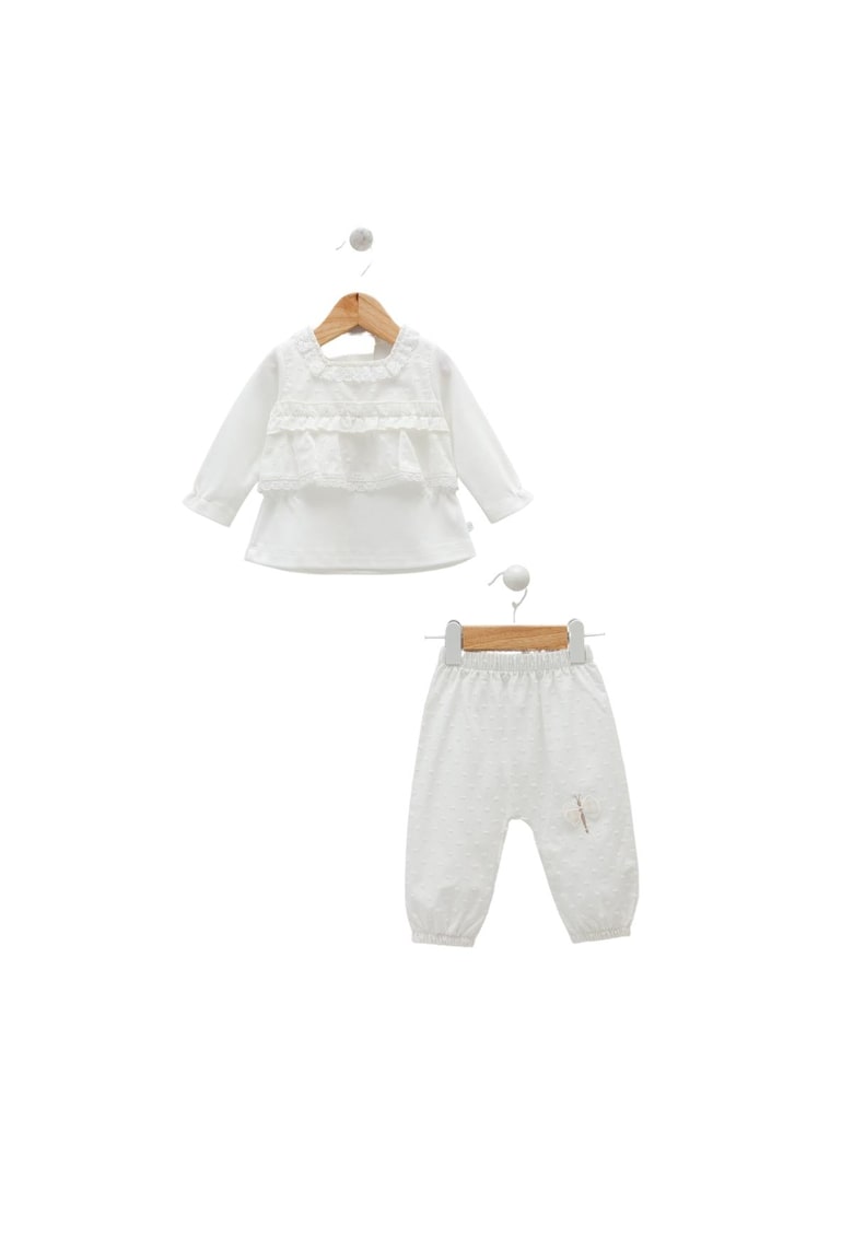 Compleu cu volanase - fete -  2 piese - TKK7882