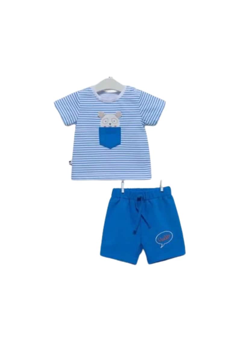 Compleu Ursulet - 2 piese - Gri cu verde -TKE6993