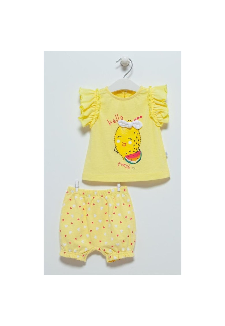 Compleu de vara bebe -  2 piese - TKK7045 - Galben -