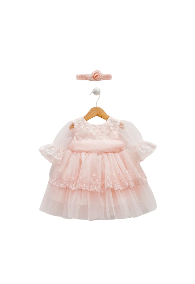 Rochita din tulle - cu broderie din floricele -  Elb7623 Rochita din tulle - cu broderie din floricele -  Elb7623