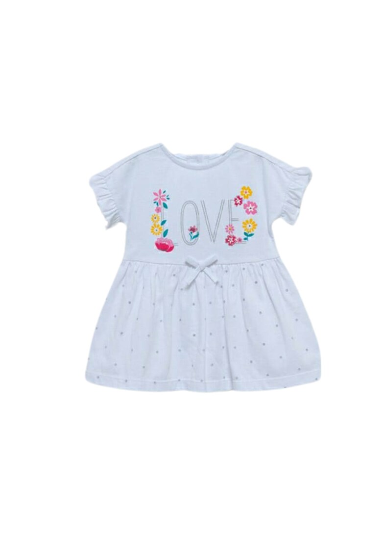 Rochita cu maneca scurta - Love - ELB7051 - Alb -