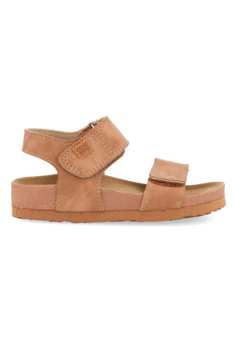 Sandale de piele ecologica cu velcro Tredegar - Maro nisip