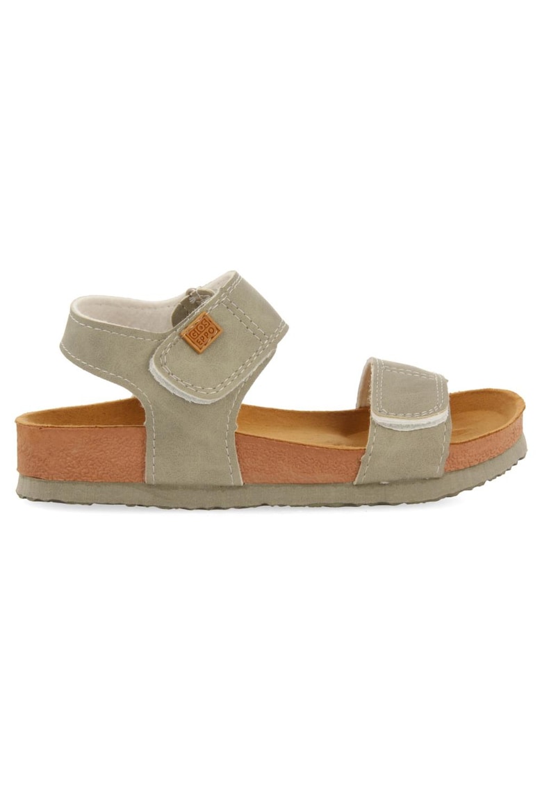 Sandale de piele ecologica cu velcro Tredegar - Kaki