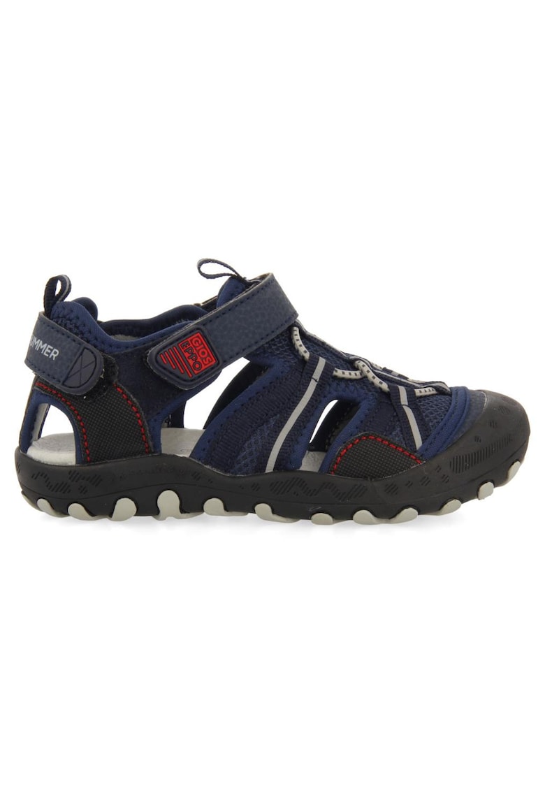 Sandale cu velcro si decupaje Emance 27585 - Bleumarin