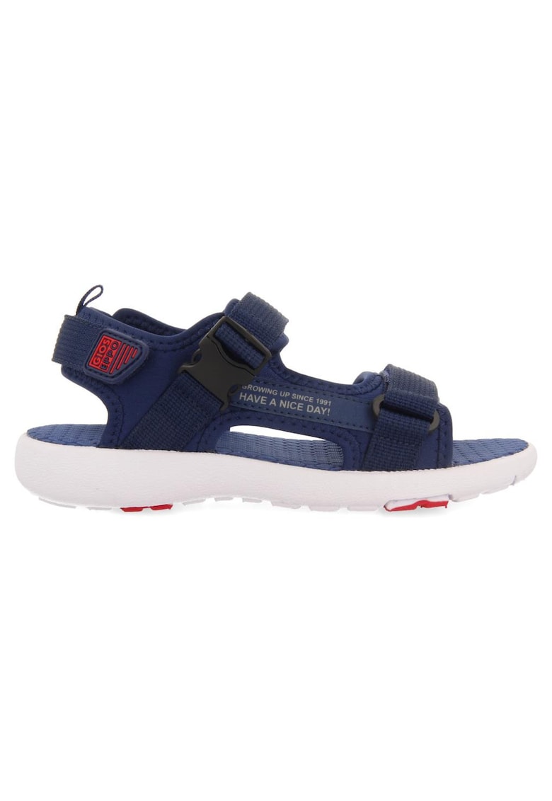 Sandale cu velcro - din material textil Yaviza 37589 - Bleumarin