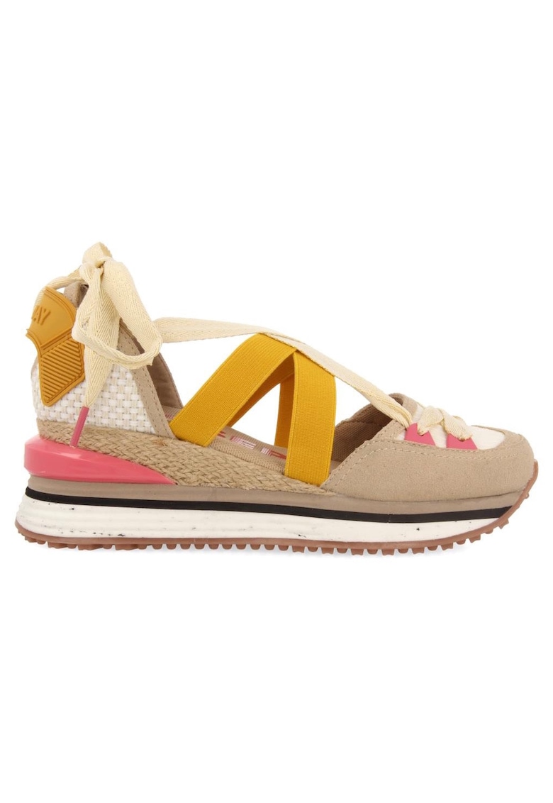 Gioseppo Pantofi sport wedge cu decupaje - Bej