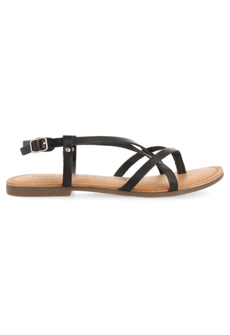 Sandale de piele cu catarama Lelex - Negru