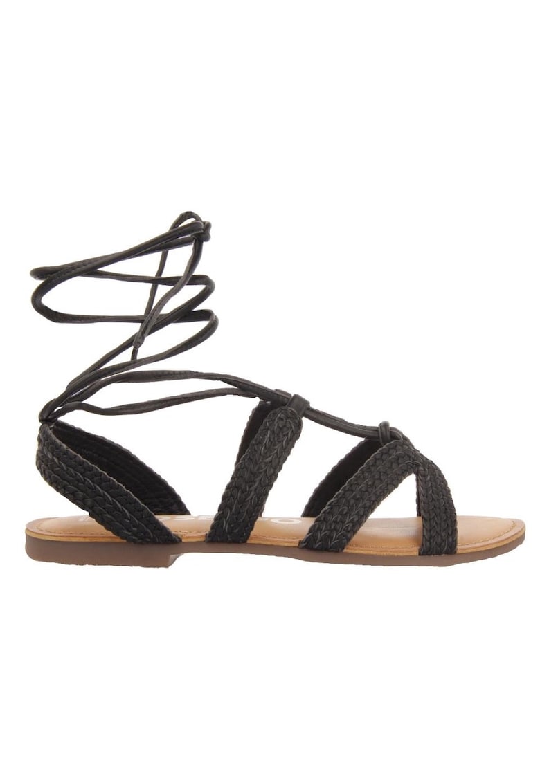 Gioseppo Sandale de piele cu aspect impletit Gladiator - Negru