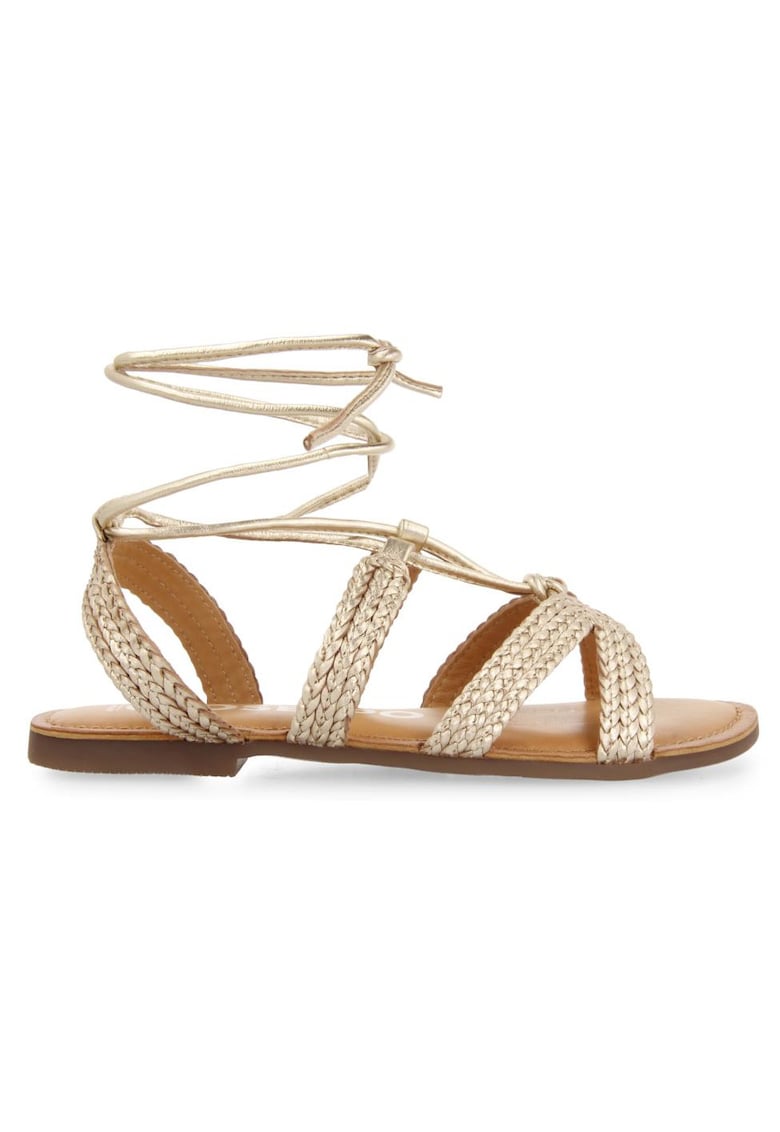 Gioseppo Sandale de piele cu aspect impletit Gladiator - Auriu
