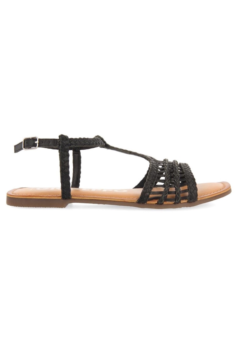 Gioseppo Sandale de piele cu design impletit - Negru