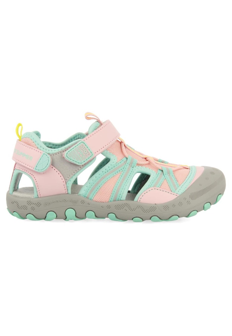 Sandale cu aspect contrastant CHARTEVES 27701 - Roz pal/Verde menta