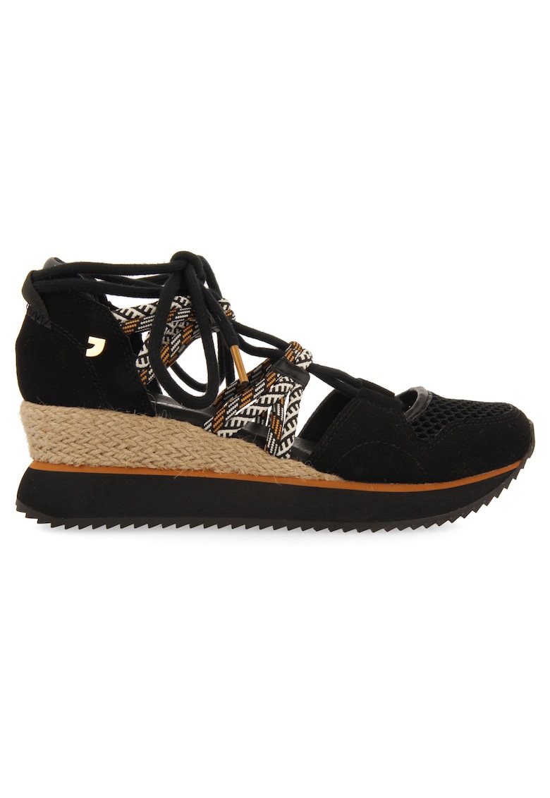 Gioseppo Pantofi sport wedge cu decupaje - Negru