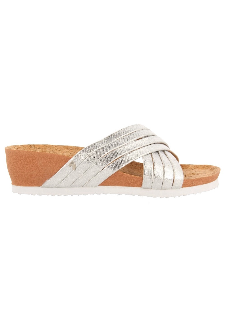 Papuci wedge cu barete multiple Breage