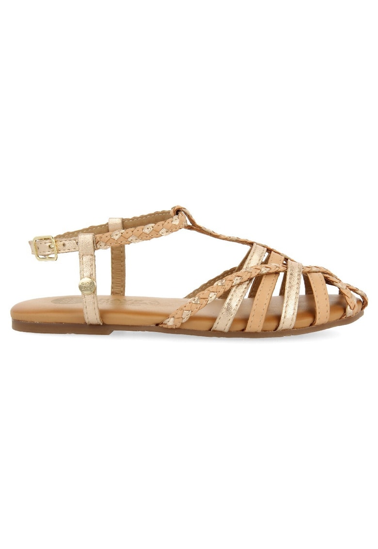Sandale de piele cu barete impletite Belsh - Bej