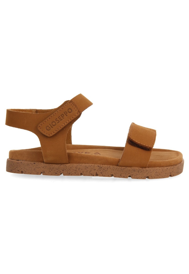 Sandale de piele cu velcro Bude - Caramel