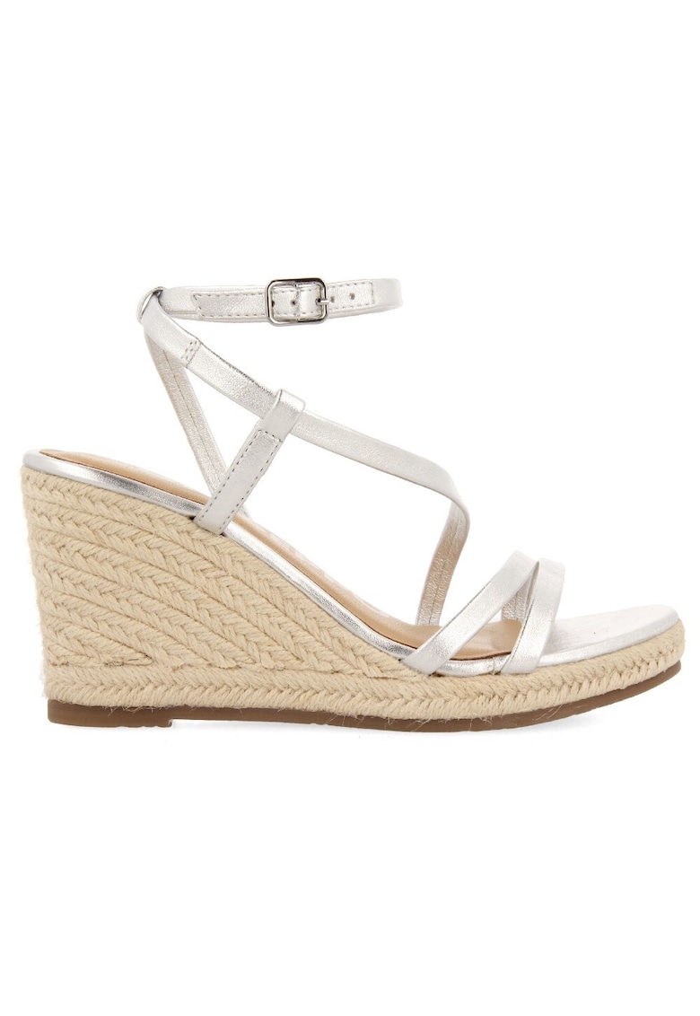 Espadrile de piele cu barete multiple