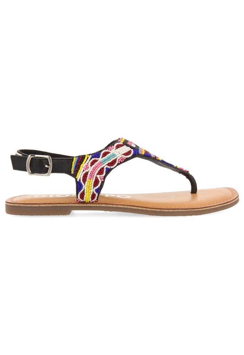 Sandale cu bareta separatoare si margele Saitash