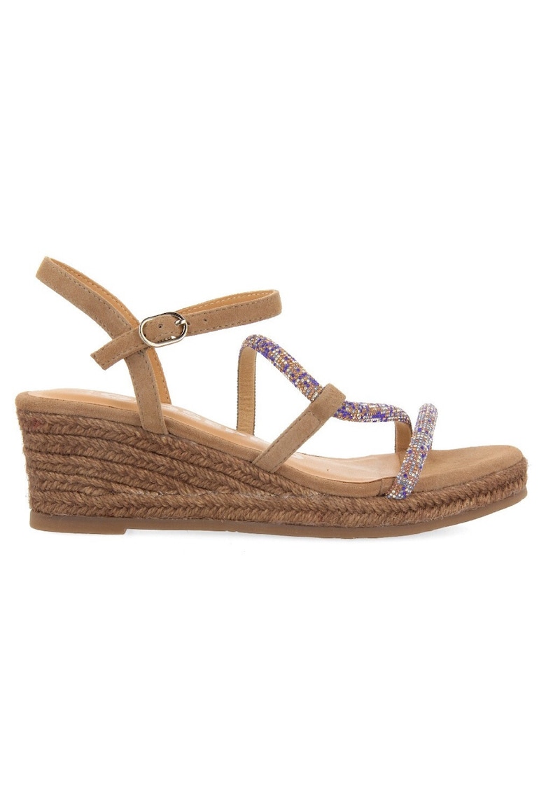Sandale-espadrile wedge Tresco - Maro taupe deschis