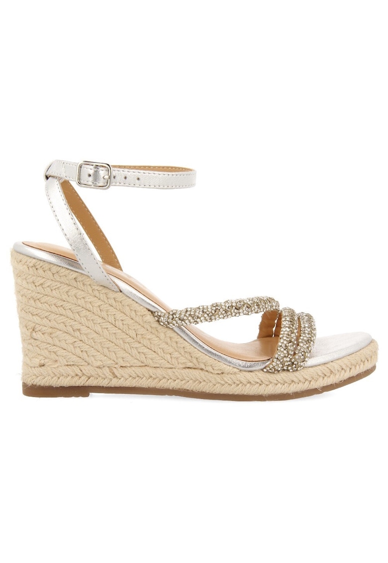 Sandale wedge cu garnituri de piele Menfi