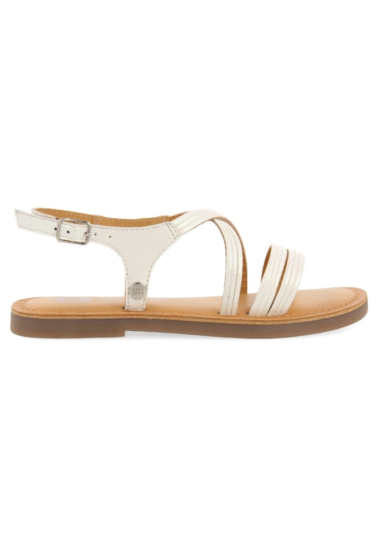 Sandale de piele cu aspect metalizat ANNEX 28311 - Alb