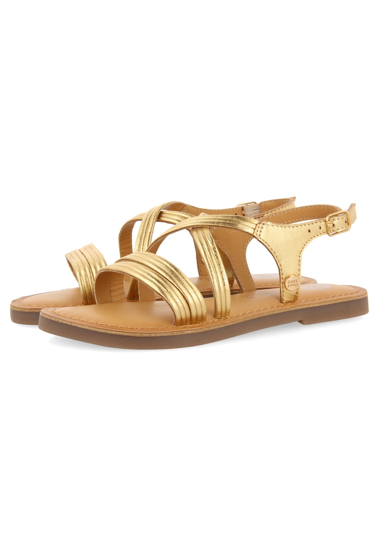Sandale de piele cu aspect metalizat ANNEX 28311 - Auriu