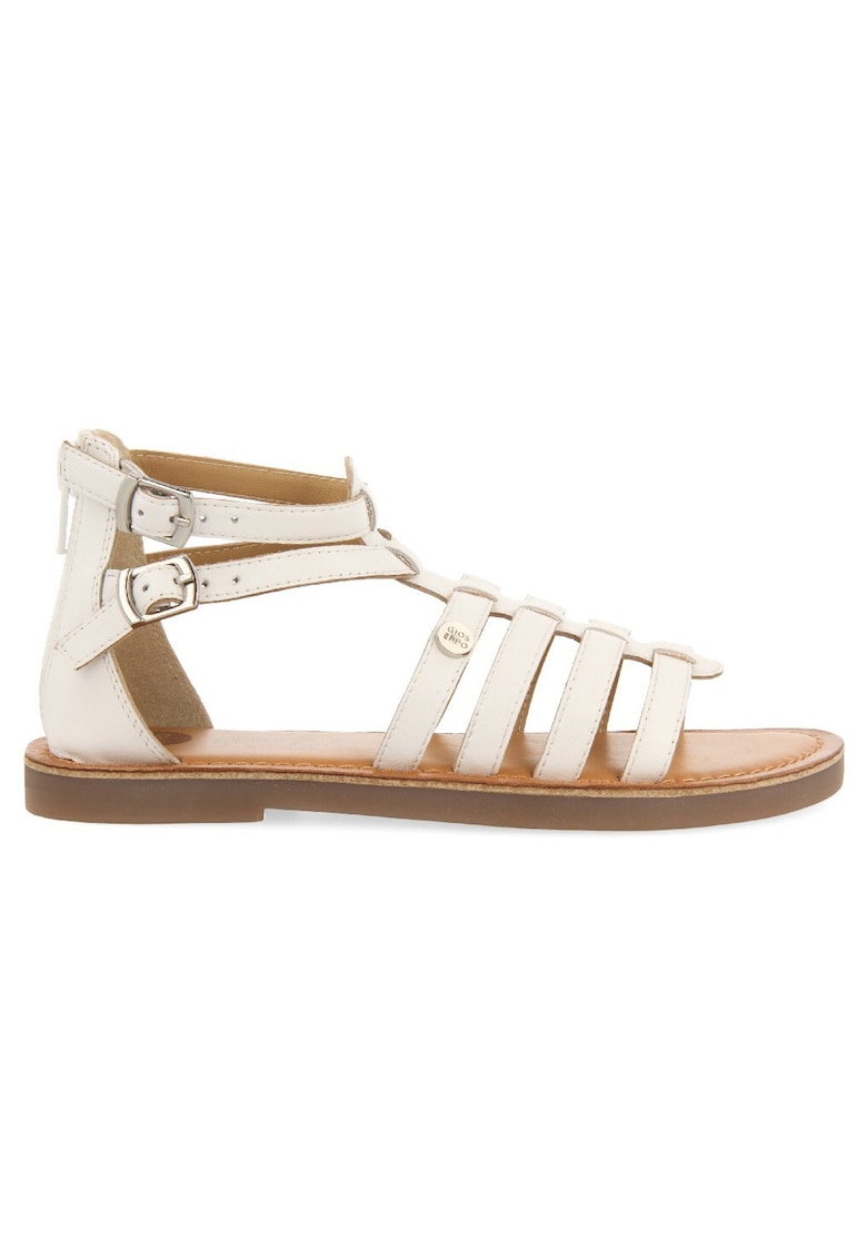 Sandale de piele cu barete multiple Benicia - Alb
