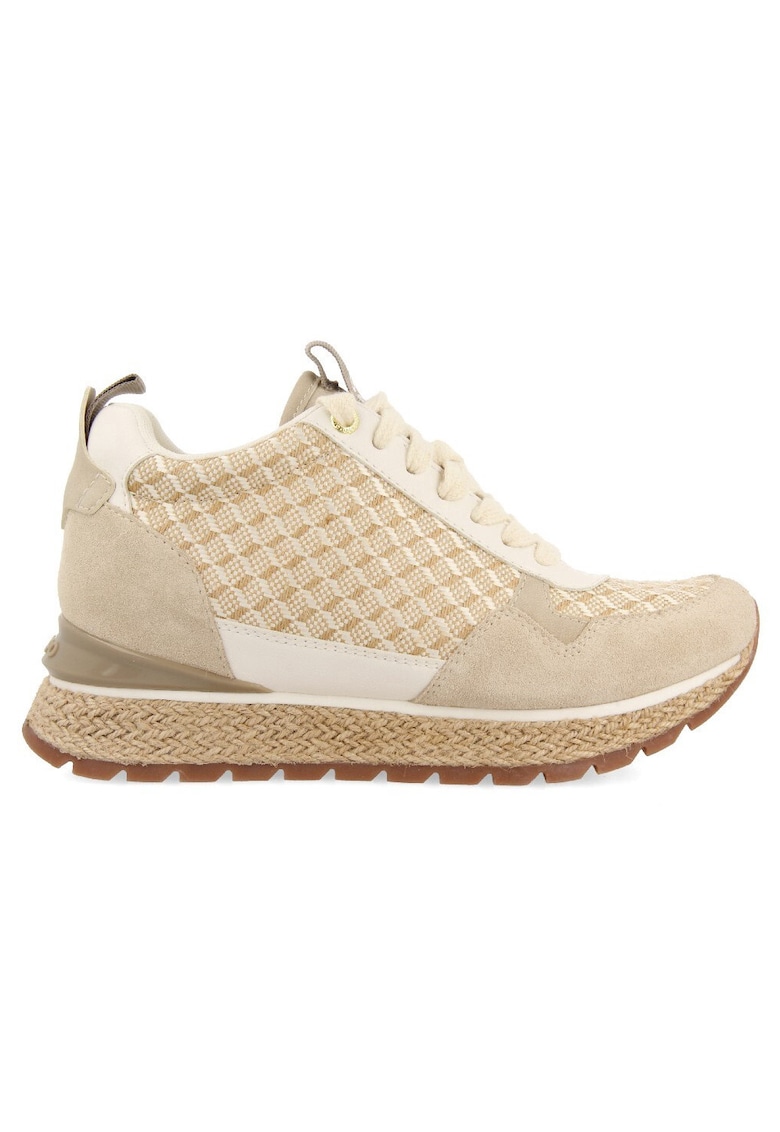 Pantofi sport cu insertii de rafie Puke - Bej